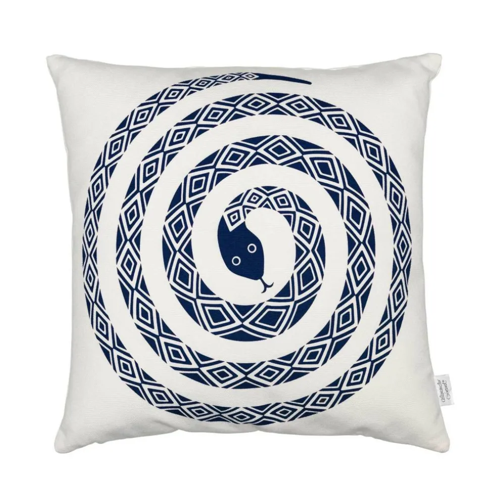 Graphic Print Pillow Snake Kissen