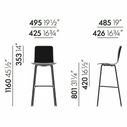 Hal Ply Stool High Barhocker
