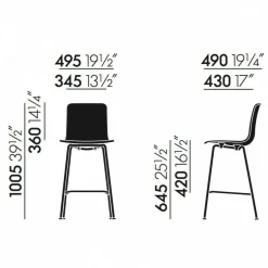 Hal Ply Stool Medium Barhocker