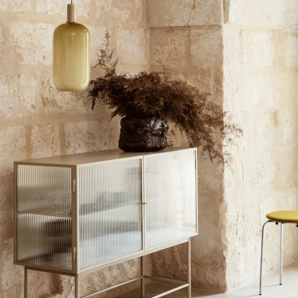 Haze Sideboard geriffeltes Glas