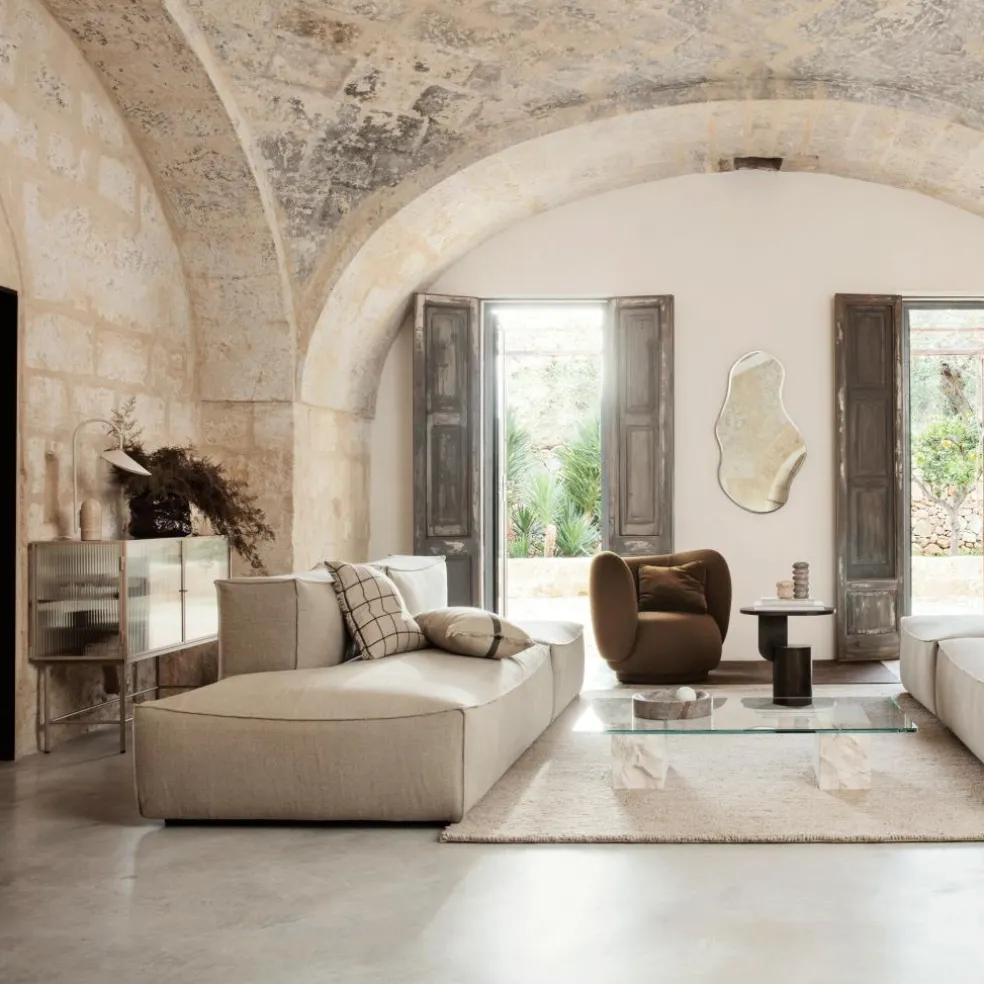 Haze Sideboard geriffeltes Glas