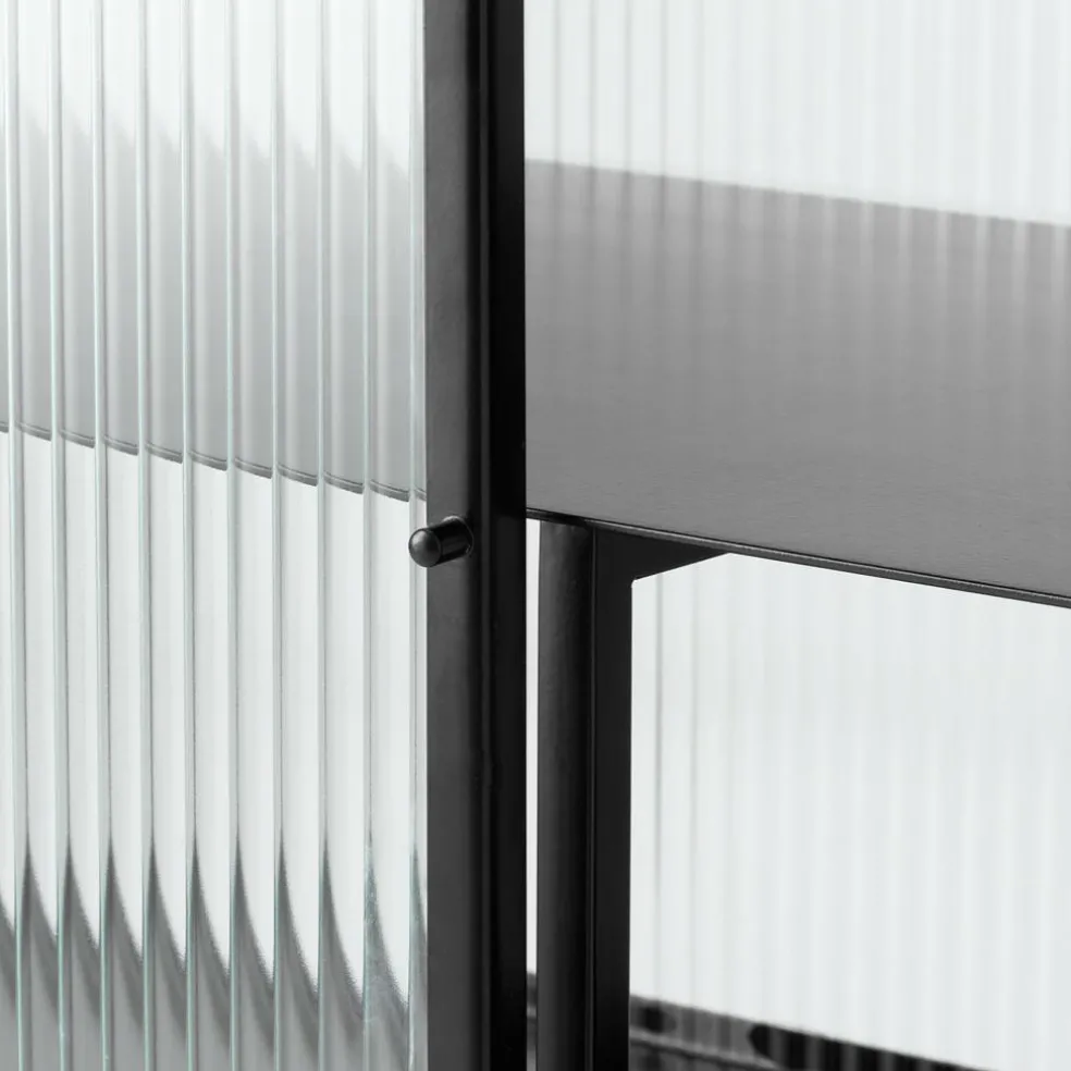 Haze Sideboard geriffeltes Glas