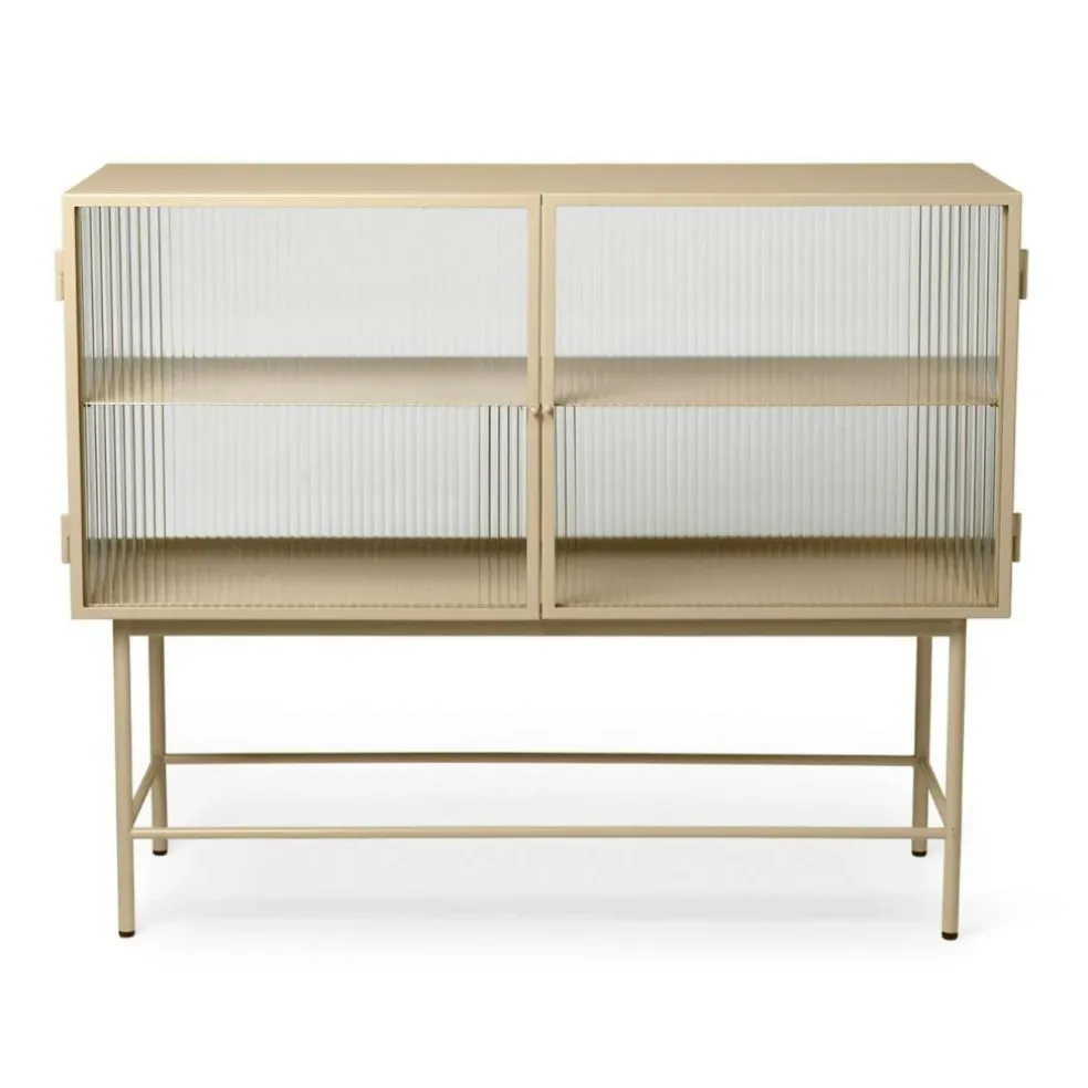 Haze Sideboard geriffeltes Glas