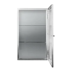 Haze Wandschrank geriffeltes Glas 35x60cm Edelstahl