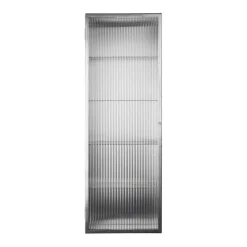 Haze Wandschrank geriffeltes Glas 35x100cm Edelstahl