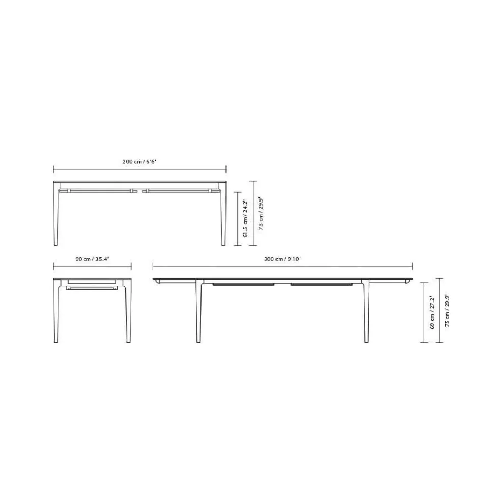 Heart'n'Soul Esstisch 90x200cm