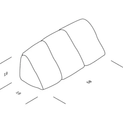 Henn Prism Kissen 50x19cm