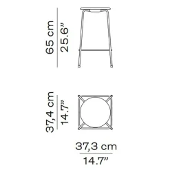 High Dot™ Barhocker Niedrig Furnier 4 Beine