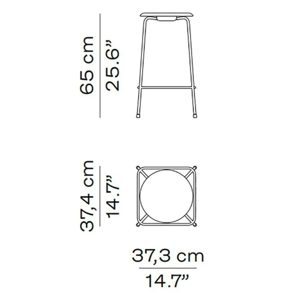 High Dot™ Barhocker Niedrig Furnier 4 Beine