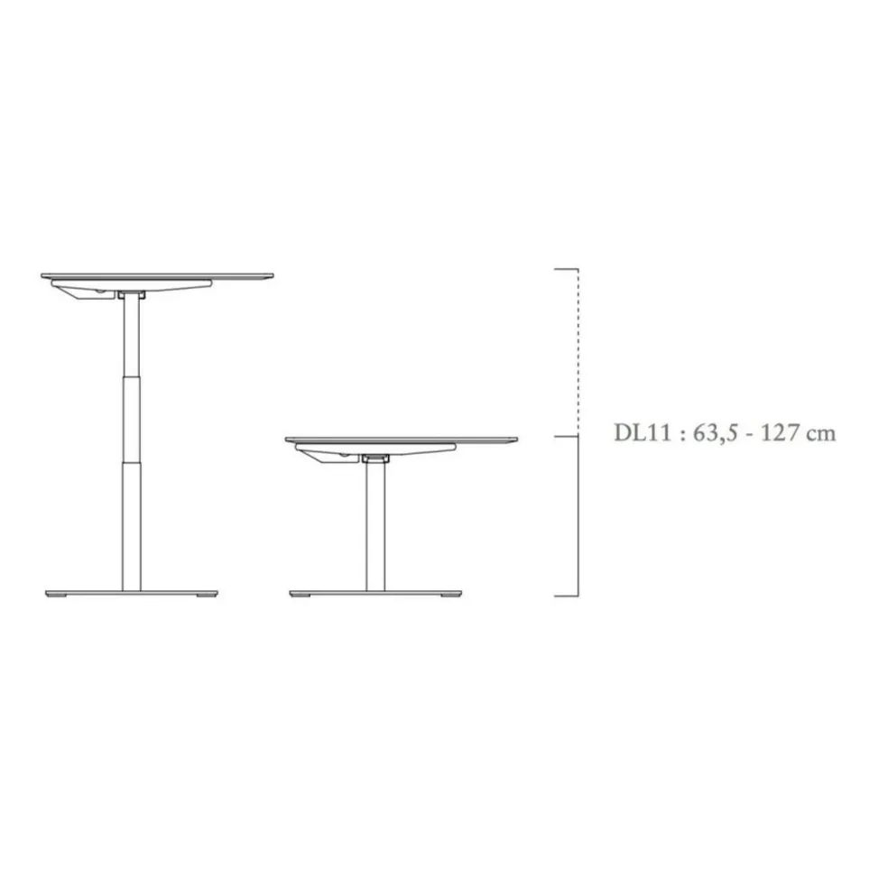 HiLow 2 Schreibtisch höhenverstellbar 90x180cm