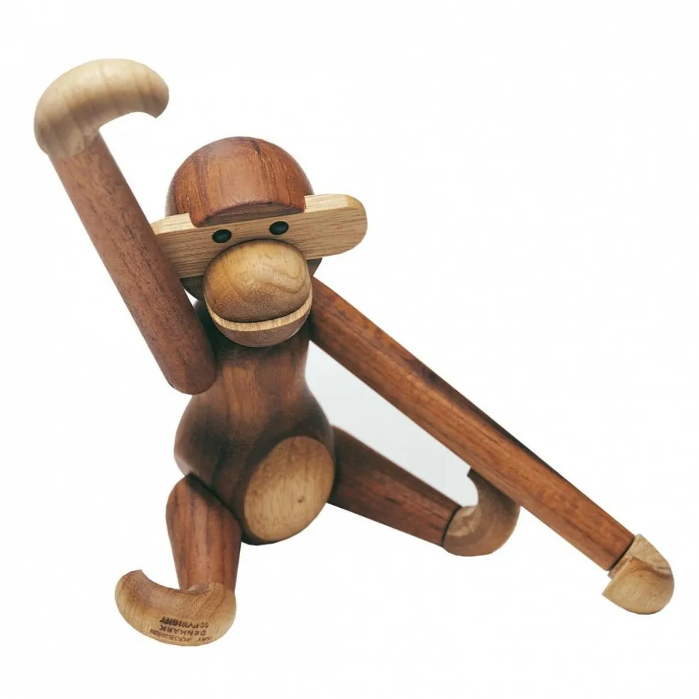 Holzfigur Affe klein Teak