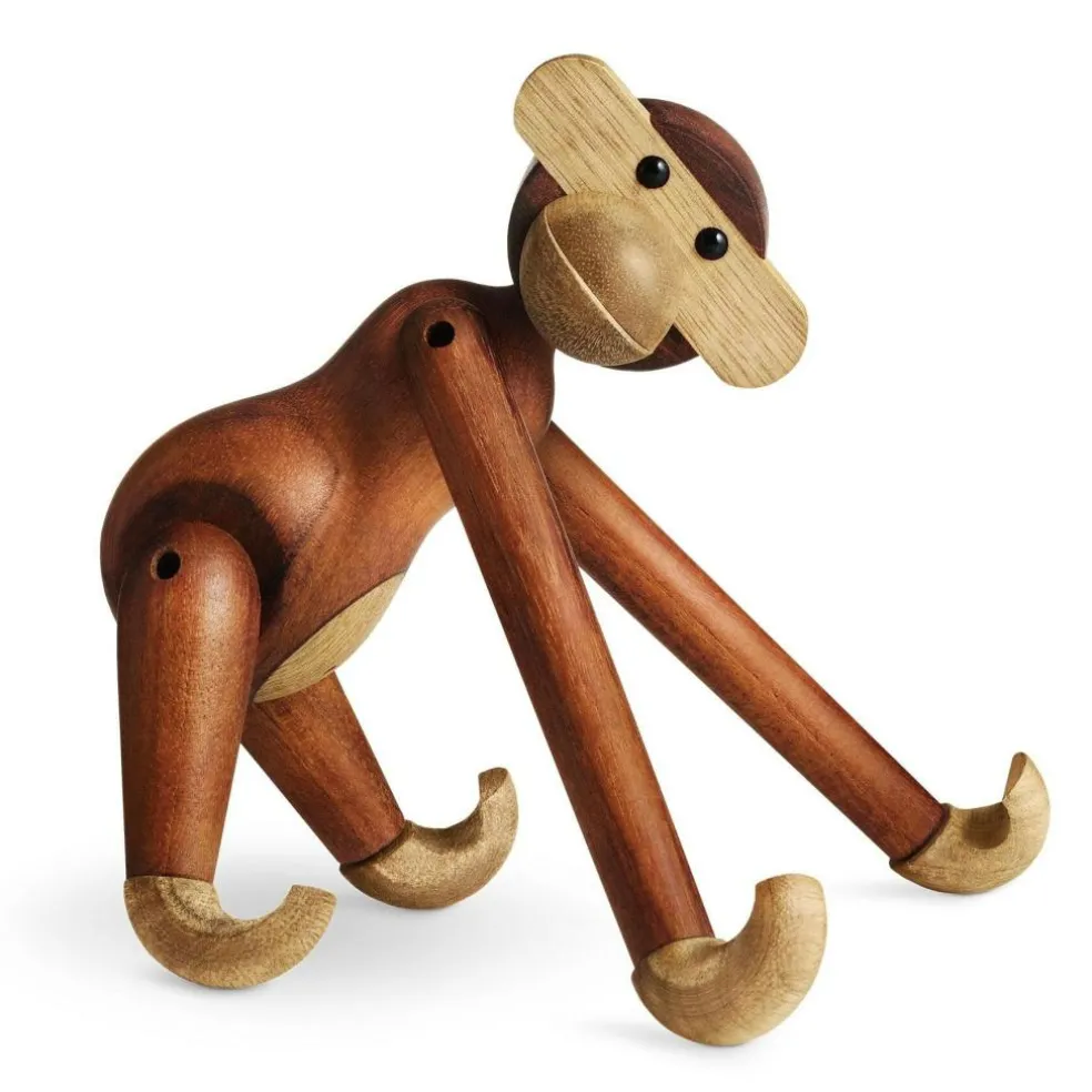 Holzfigur Affe klein Teak