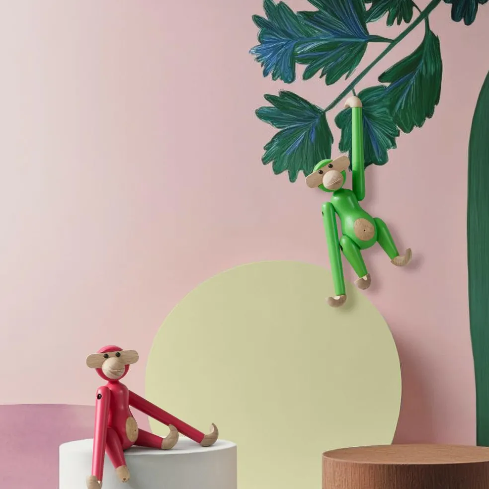 Holzfigur Affe mini Buche