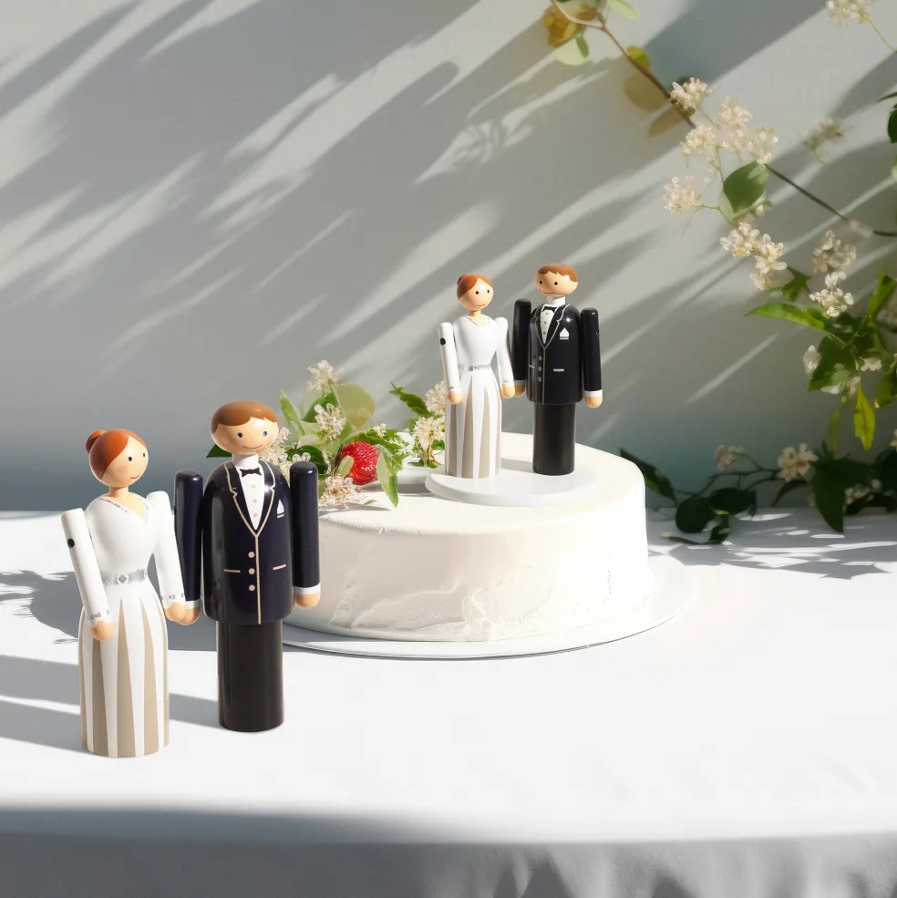 Holzfigur Braut & Bräutigam