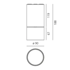 Hoy Spot SMD LED Deckenleuchte 68° 3000K