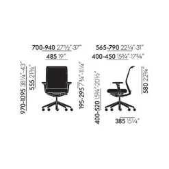 ID Mesh Bürostuhl Aluminiumgestell