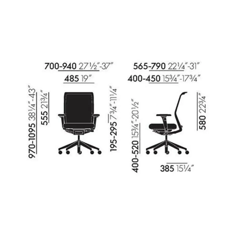 ID Mesh Bürostuhl Aluminiumgestell
