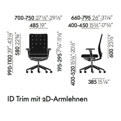 ID Trim Citterio Bürostuhl mit 2D-Armlehnen