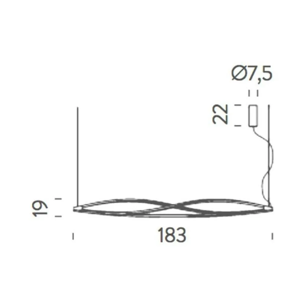 In The Wind LED Pendelleuchte Horizontal