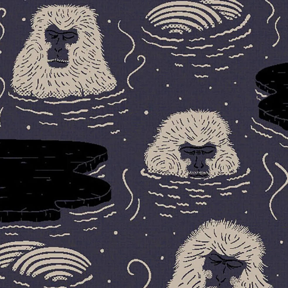 Indigo Macaque Blue Teppich