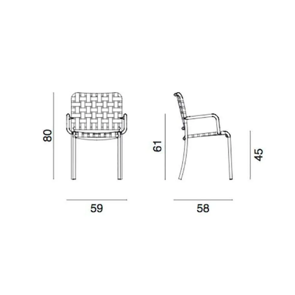 Inout 824 Gartenarmlehnstuhl