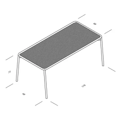 Ivy Gartenesstisch 170x90cm