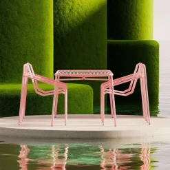 Ivy Gartenset Tisch 90cm + 2 Armlehnstühle