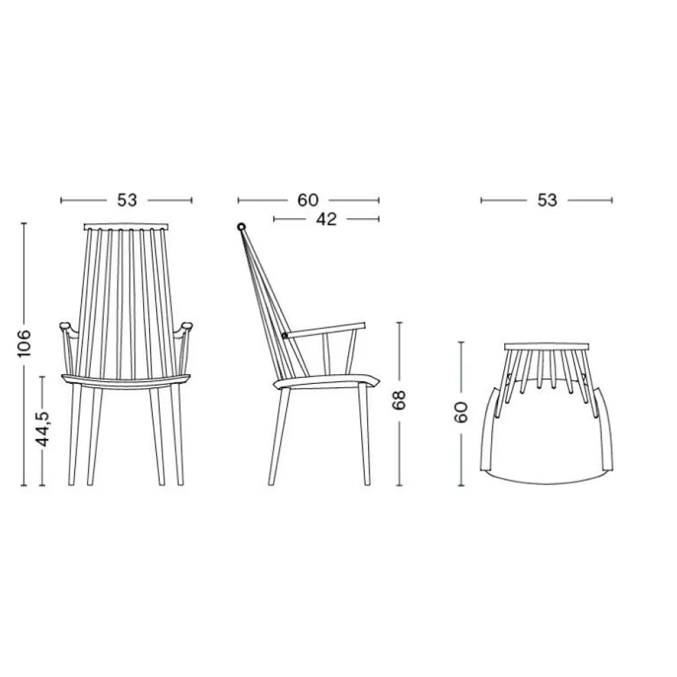 J110 Armlehnstuhl Buche