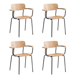 J182 Holmen Armlehnstuhl stapelbar 4er Set