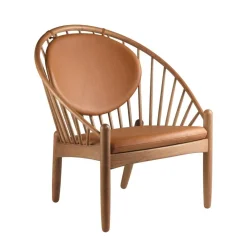 J166 Jørna Sessel Leder Gestell Eiche geräuchert