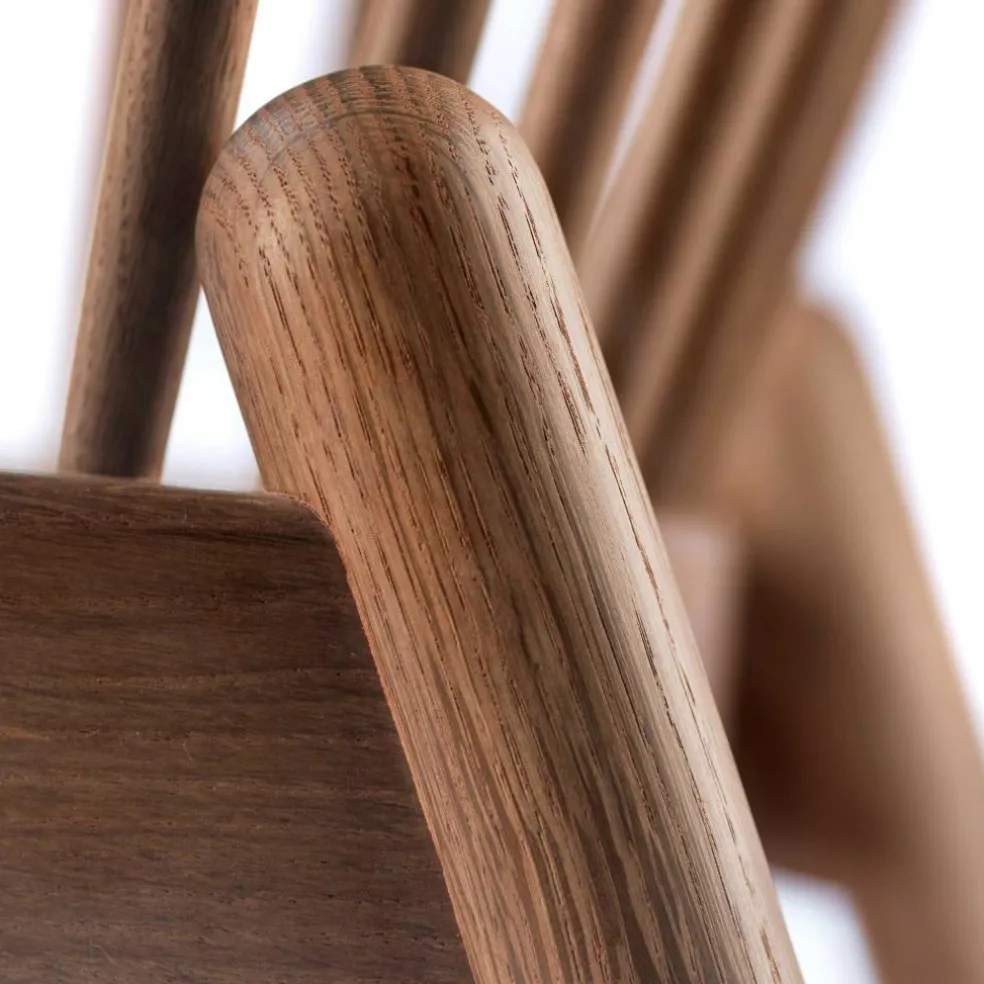 J166 Jørna Sessel Leder Gestell Eiche geräuchert