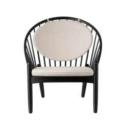 J166 Jørna Sessel Stoff Gestell schwarz