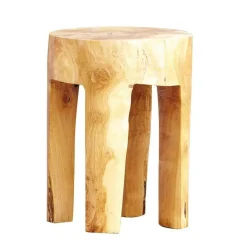 Java Teakholz Hocker rund