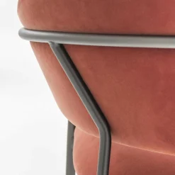 Jazz 3716 Armlehnstuhl gepolstert Gestell mit Titan-Finish