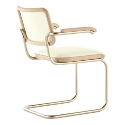 JS. THONET a personal Interpretation by Jil Sander S 64 P Nordic Freischwinger Armlehnstuhl