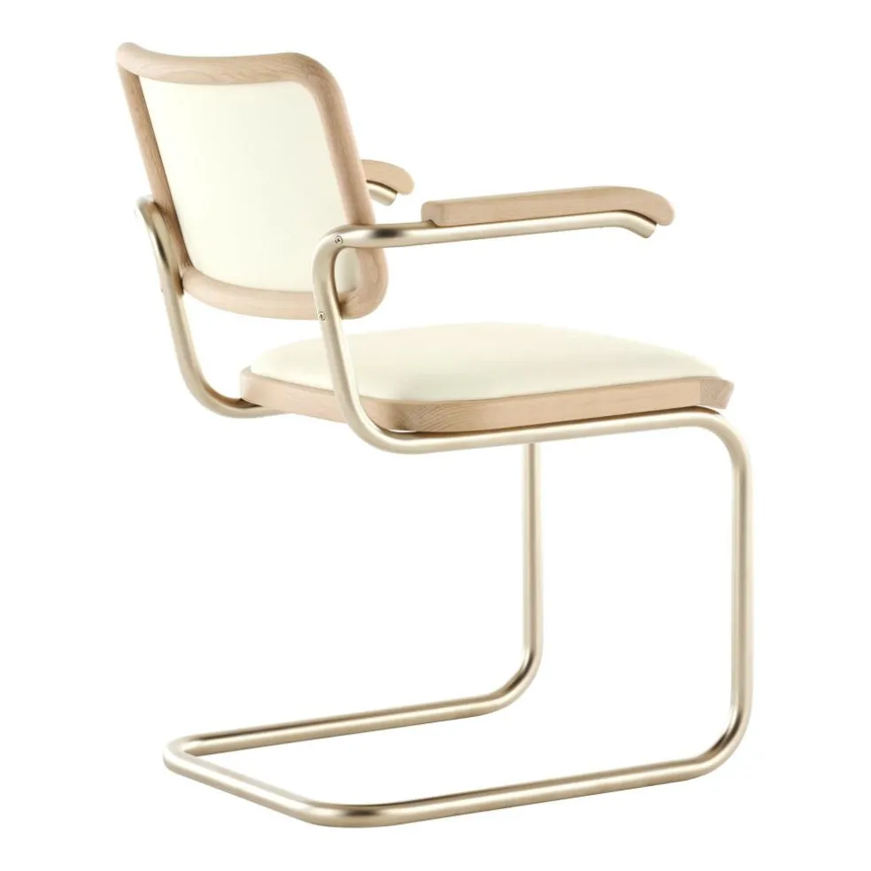 JS. THONET a personal Interpretation by Jil Sander S 64 P Nordic Freischwinger Armlehnstuhl