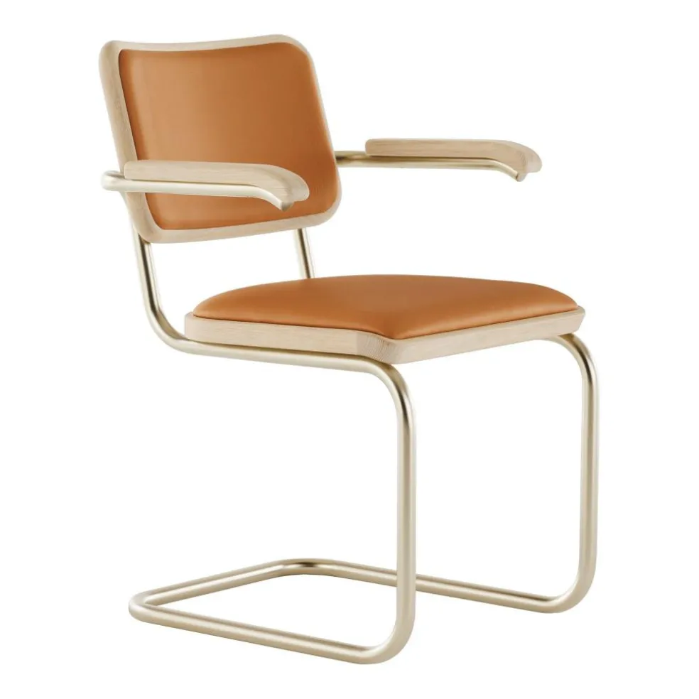 JS. THONET a personal Interpretation by Jil Sander S 64 P Nordic Freischwinger Armlehnstuhl