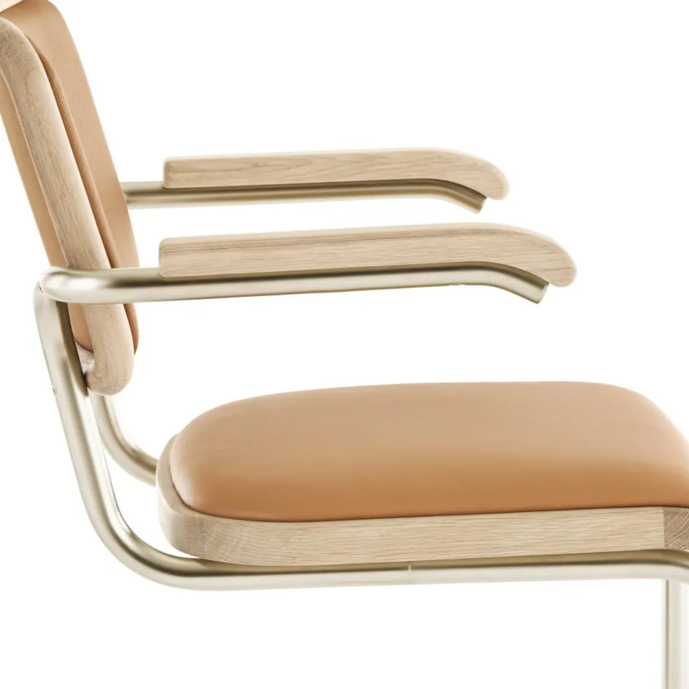 JS. THONET a personal Interpretation by Jil Sander S 64 P Nordic Freischwinger Armlehnstuhl