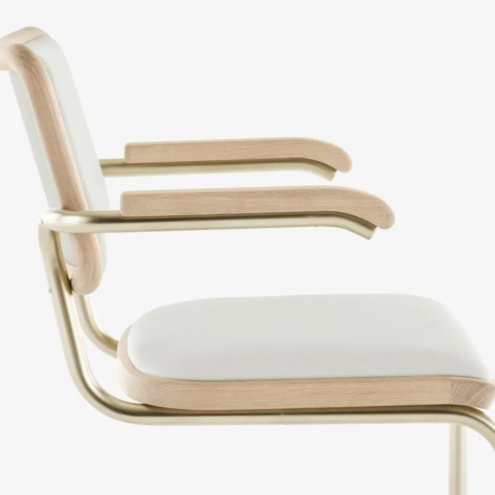 JS. THONET a personal Interpretation by Jil Sander S 64 P Nordic Freischwinger Armlehnstuhl