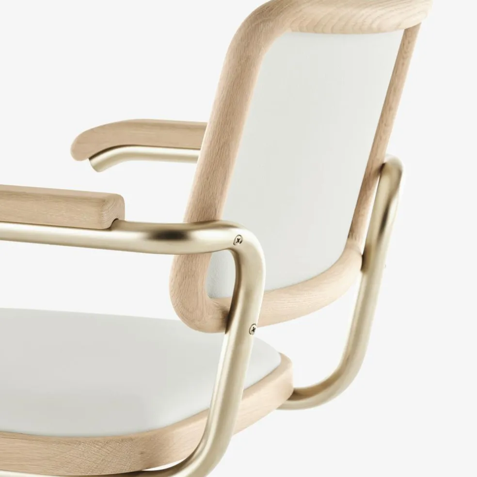 JS. THONET a personal Interpretation by Jil Sander S 64 P Nordic Freischwinger Armlehnstuhl