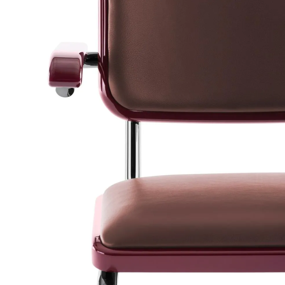 JS. THONET a personal Interpretation by Jil Sander S 64 P Serious Freischwinger Armlehnstuhl