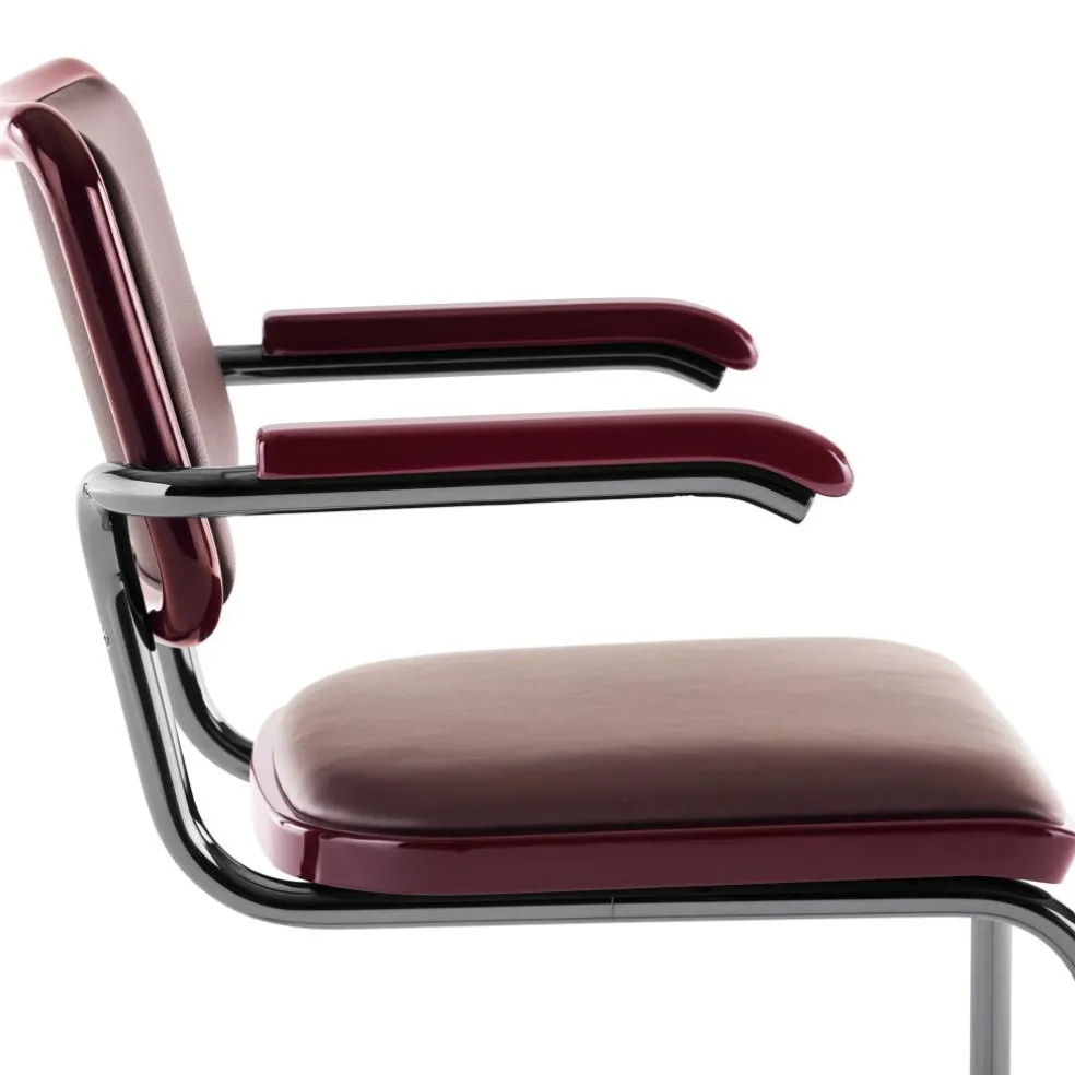JS. THONET a personal Interpretation by Jil Sander S 64 P Serious Freischwinger Armlehnstuhl