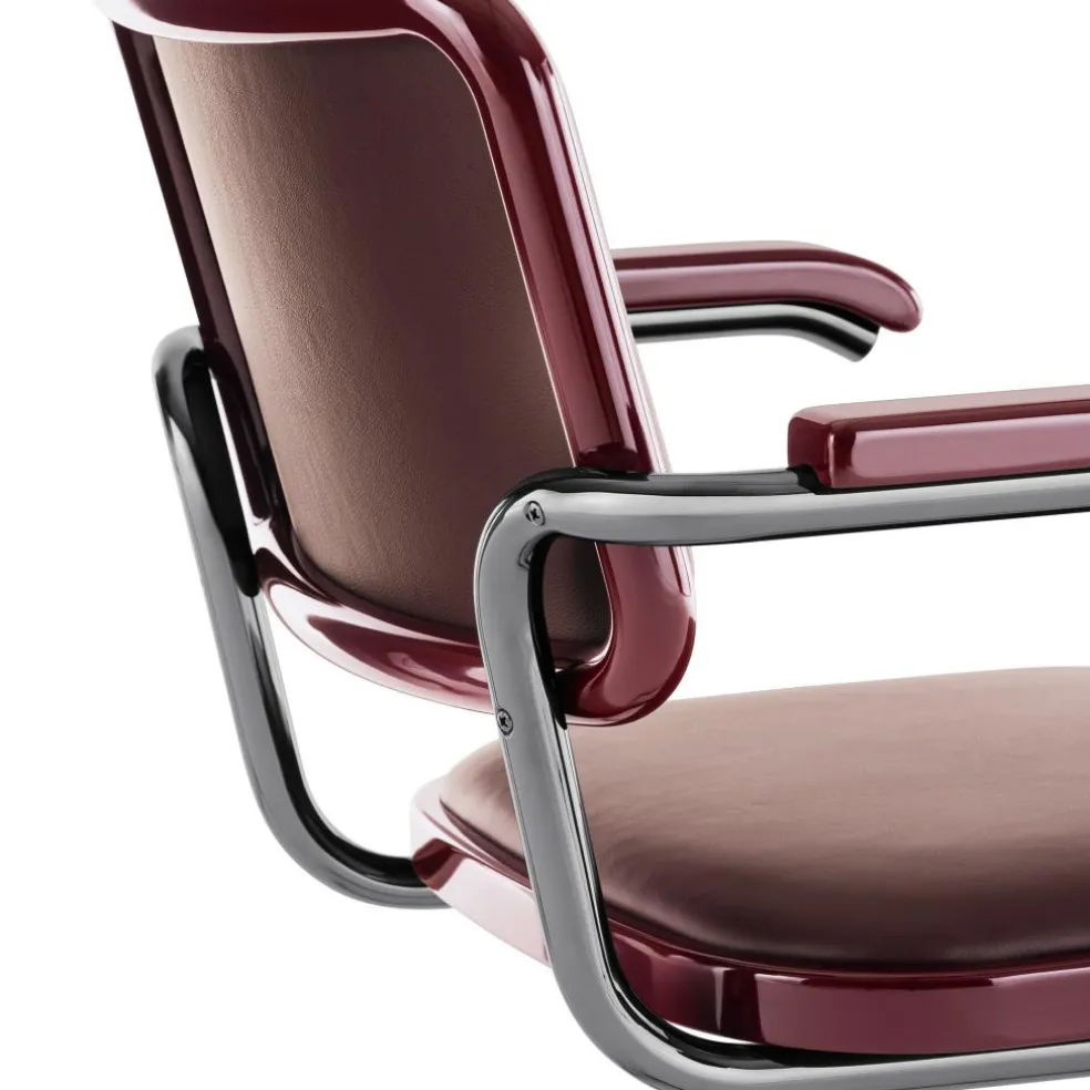 JS. THONET a personal Interpretation by Jil Sander S 64 P Serious Freischwinger Armlehnstuhl