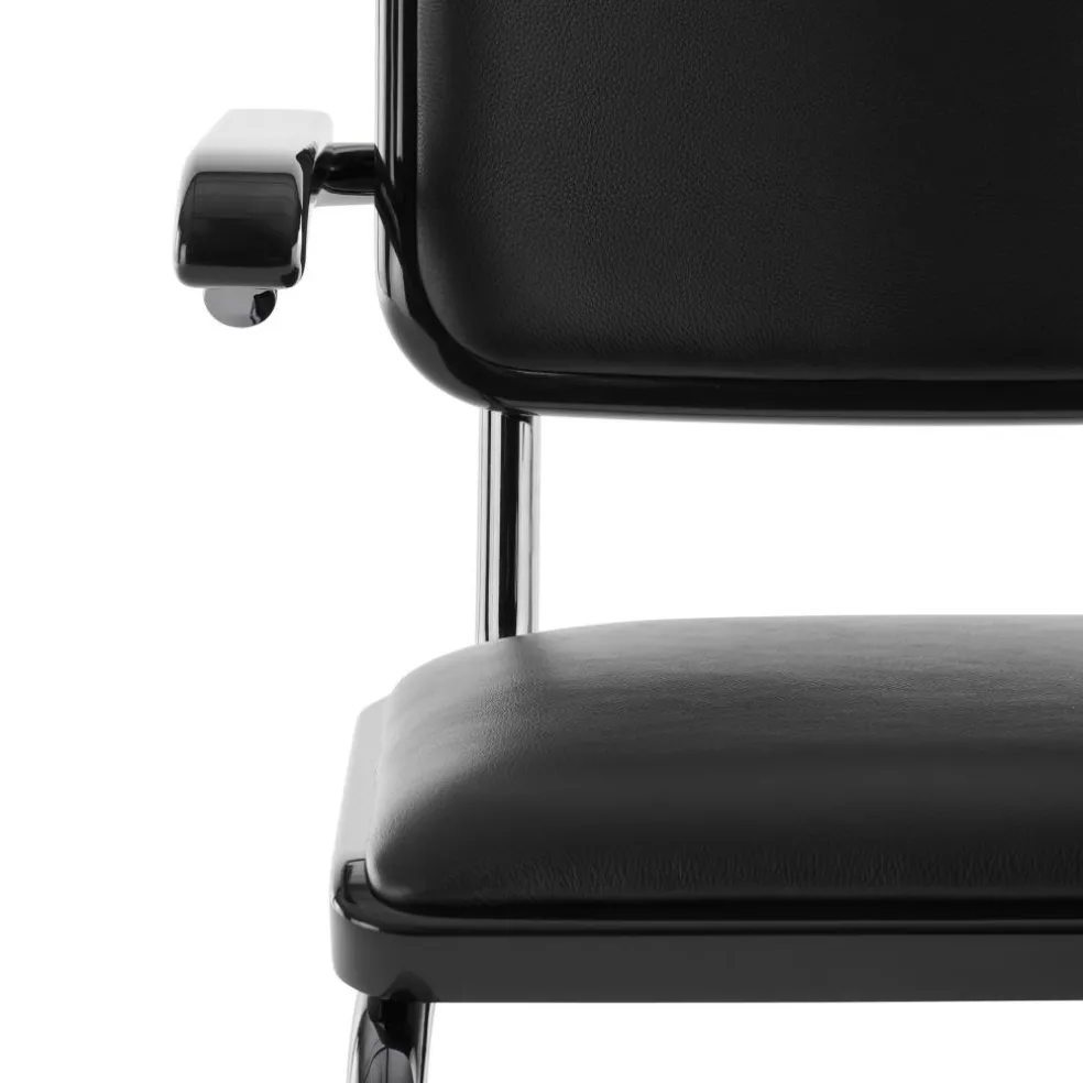 JS. THONET a personal Interpretation by Jil Sander S 64 P Serious Freischwinger Armlehnstuhl