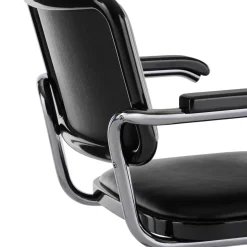 JS. THONET a personal Interpretation by Jil Sander S 64 P Serious Freischwinger Armlehnstuhl