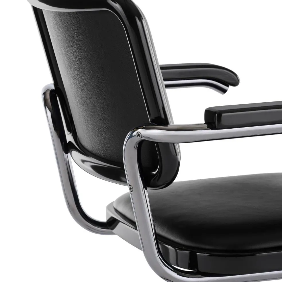 JS. THONET a personal Interpretation by Jil Sander S 64 P Serious Freischwinger Armlehnstuhl