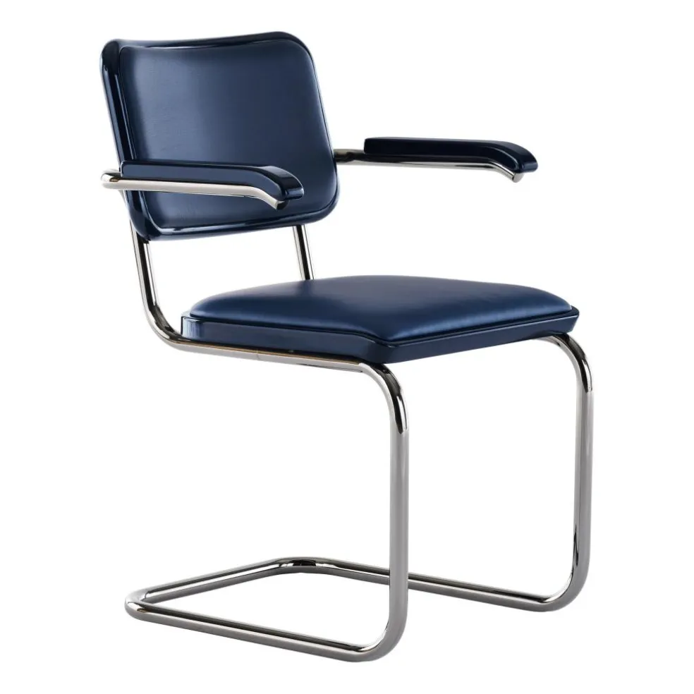 JS. THONET a personal Interpretation by Jil Sander S 64 P Serious Freischwinger Armlehnstuhl