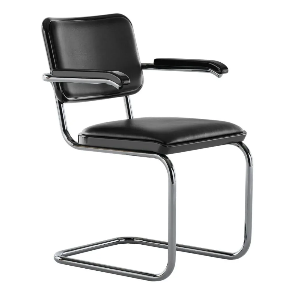 JS. THONET a personal Interpretation by Jil Sander S 64 P Serious Freischwinger Armlehnstuhl