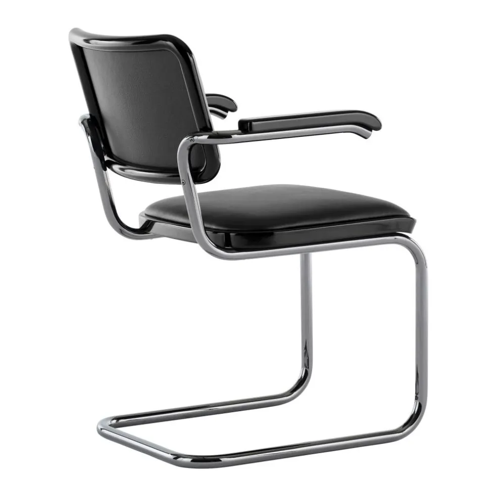 JS. THONET a personal Interpretation by Jil Sander S 64 P Serious Freischwinger Armlehnstuhl