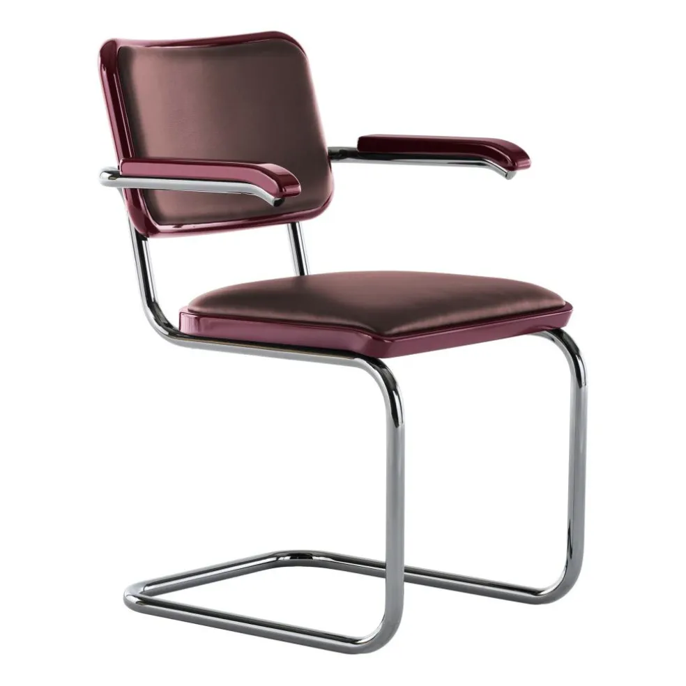 JS. THONET a personal Interpretation by Jil Sander S 64 P Serious Freischwinger Armlehnstuhl